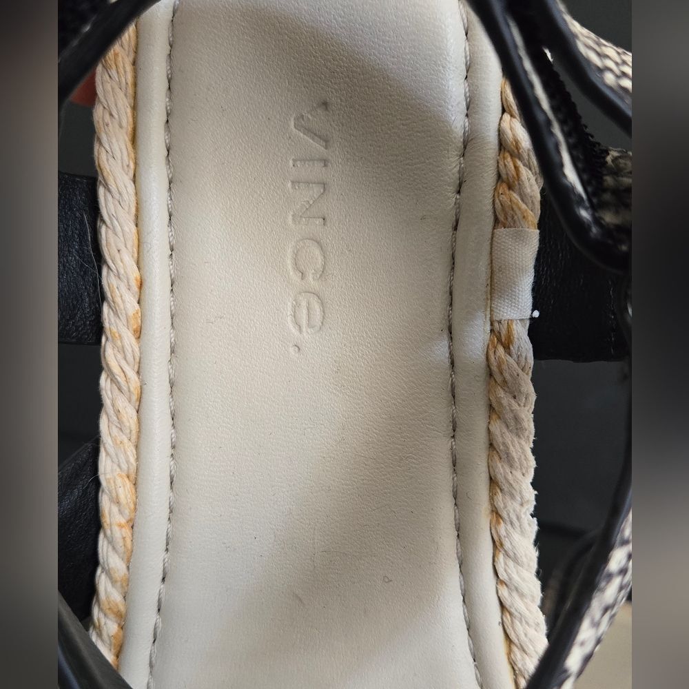Vince Leather Espadrille Sandals Womens Size 7 - Picture 4 of 12